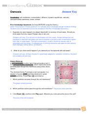 cell structure and function answer key. . Osmosis gizmo answer key